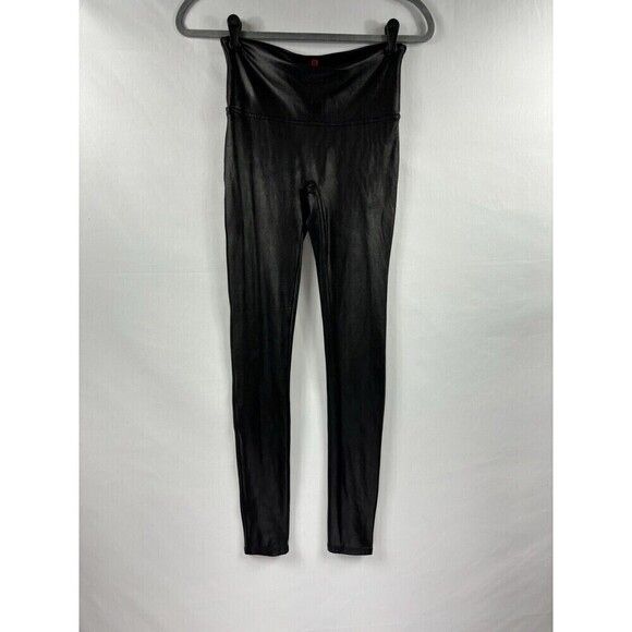 Spanx Faux Leather Leggings Black Medium Skinny Leg - Picture 12 of 12